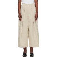 YMC Beige Deadbeat Trousers 261161F087006