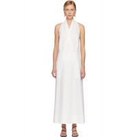 St. Agni White Halter Wrap Midi Dress 261193F054000