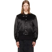 JKEEFER Black Hampton Varsity Jacket 261210M180001