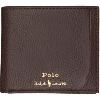 Polo Ralph Lauren Brown Pebbled Leather Billfold Wallet 261213M164011