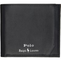 Polo Ralph Lauren Black Smooth Leather Billfold Wallet 261213M164012