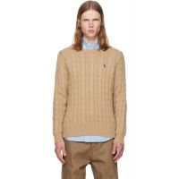 Polo Ralph Lauren Beige Cable-Knit Cotton Sweater 261213M201003