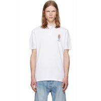 Polo Ralph Lauren White Classic Fit Bear Mesh 261213M212046