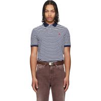 Polo Ralph Lauren Navy & White Classic Fit Striped Mesh 261213M212062