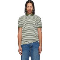 Polo Ralph Lauren Khaki & White Classic Fit Striped Mesh 261213M212063