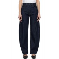 AGOLDE Navy Luna High Rise Pieced Taper Jeans 261214F069008