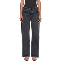 AGOLDE Black Low Rise Loose Jeans 261214F069012