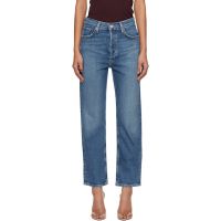 AGOLDE Blue 90s Pinch Waist Crop Jeans 261214F069037