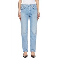 AGOLDE Blue Romney Mid Rise Straight Leg Jeans 261214F069086