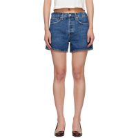 AGOLDE Blue Parker Long Denim Shorts 261214F088001