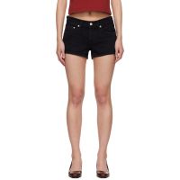 AGOLDE Black Low-Rise Parker Denim Shorts 261214F088008