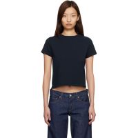 AGOLDE Navy Adine Shrunken T-shirt 261214F110005