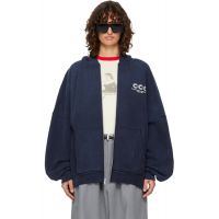 WILLY CHAVARRIA Navy CCC Hooligan Zip Through Hoodie 261232F097005