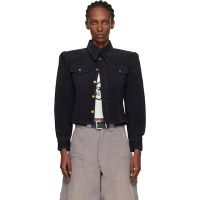 WILLY CHAVARRIA Black Denim Chavela L/S Shirt 261232F109006