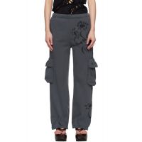 Collina Strada Gray Charcoal Daisies Lounge Pants 261236F086002