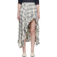 Collina Strada Off White Florist Midi Skirt 261236F092001