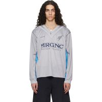 Serapis Gray Double V Football Jersey 261238M213006