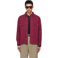 TONYWACK Red Washed Cotton Twill Overshirt 261251M192015