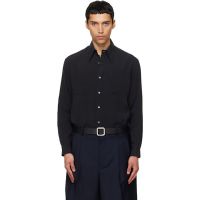 TONYWACK Black Silk Crepe Shirt 261251M192018