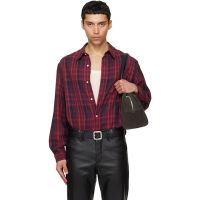 TONYWACK Red Washed Cotton Blend Check Shirt 261251M192020