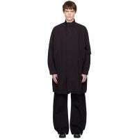 COOR Black Garment Dyed Fishtail Parka Coat 261254M176000