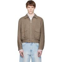 COOR Taupe Double Pocket Station Blouson Jacket 261254M180008