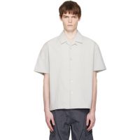 COOR Gray Panel Line Camp Collar Half Shirt 261254M192006