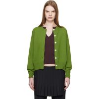 &Daughter Green Ada Crewneck Cardigan 261255F095003