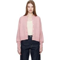 &Daughter Pink Ada Crewneck Cardigan 261255F095007