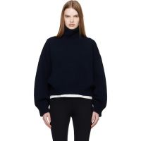 &Daughter Navy Caragh Crop Turtleneck 261255F099000