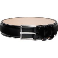 Paul Smith Black Leather Double Keeper Classic Suit Belt 261260M131006