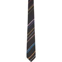Paul Smith Gray Diagonal Painted Stripe Tie 261260M158012
