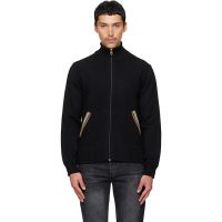 Paul Smith Navy Signature Stripe Merino Wool Knitted Jacket 261260M175000