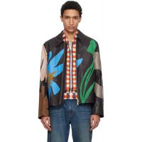 Paul Smith Multicolor Floral Soft Lamb Leather Jacket 261260M181005