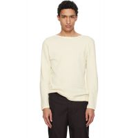 Paul Smith Beige Cotton-Linen Boat Neck Long-Sleeve T-shirt 261260M213020