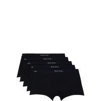 Paul Smith Five-Pack Black Organic Cotton Boxer Briefs 261260M216005