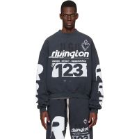 Rivington Roi Rebis Black Membership USO Crewneck Sweatshirt 261268M204002