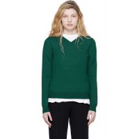 High Sport Green Billie Vneck Sweater 261278F100003