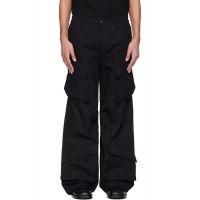 HELIOT EMIL Black Cellulae Cargo Pants 261295M188003