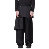HELIOT EMIL Black Levade Tailored Trousers 261295M191007