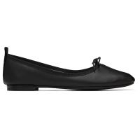 Repetto Black Garance Square-Toe Rubber-Sole Ballerina Flats 261296F118083
