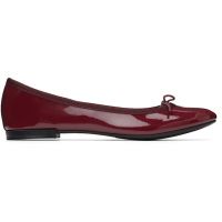 Repetto Burgundy Cendrillon Rubber-Sole Ballerina Flats 261296F118089