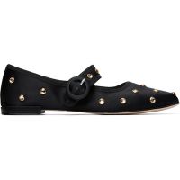 Repetto Black Georgia Mary Jane Square-Toe Ballerina Flats 261296F118139
