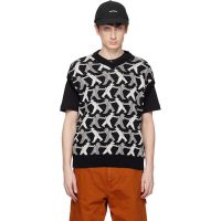 Vowels Black Tag-A-Long Knitted Vest 261326M206003
