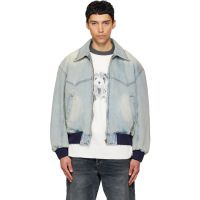 We11done Blue Western Harrington Denim Jacket 261327M177003
