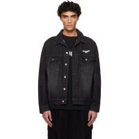 We11done Black 1506 Denim Trucker Jacket 261327M177005