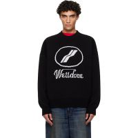 We11done Black Logo JQD Sweater 261327M201008