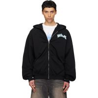 We11done Black Angel Rock Zip-Up Hoodie 261327M202010