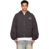 We11done Gray Se11done Zip-Up Hoodie 261327M202011