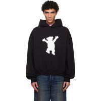 We11done Black New Teddy Logo Hoodie 261327M202018